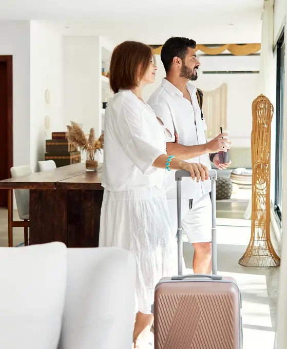 Couple en vacances au soleil